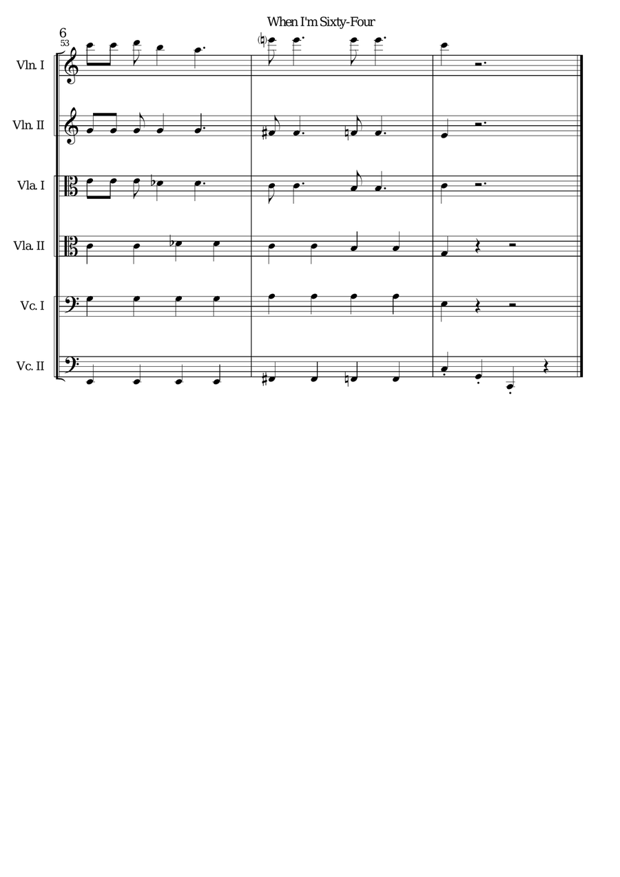 When I'm Sixty-Four Small Ensemble scores gallery preview page 6