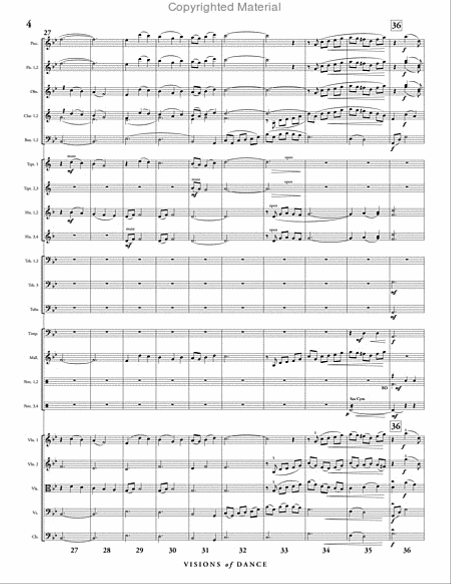 Visions of Dance Full Orchestra scores gallery preview page 5