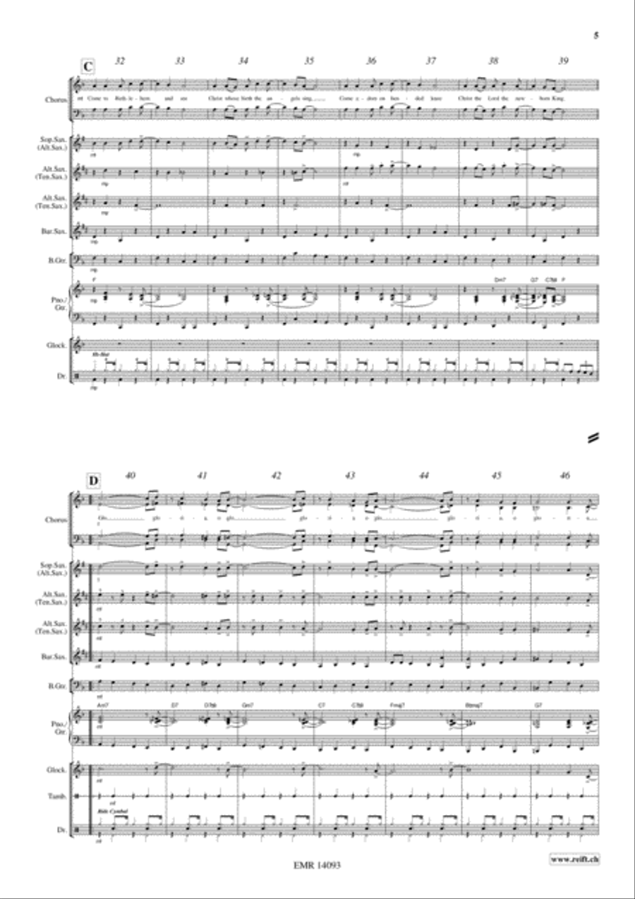 Christmas Glory Saxophone Quartet scores gallery preview page 6