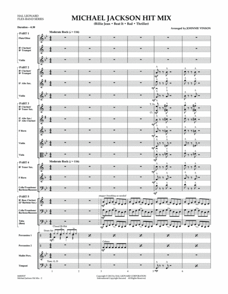 Michael Jackson Hit Mix - Conductor Score (Full Score)