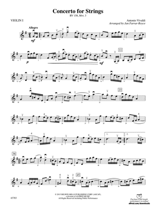 Concerto for Strings: 1st Violin