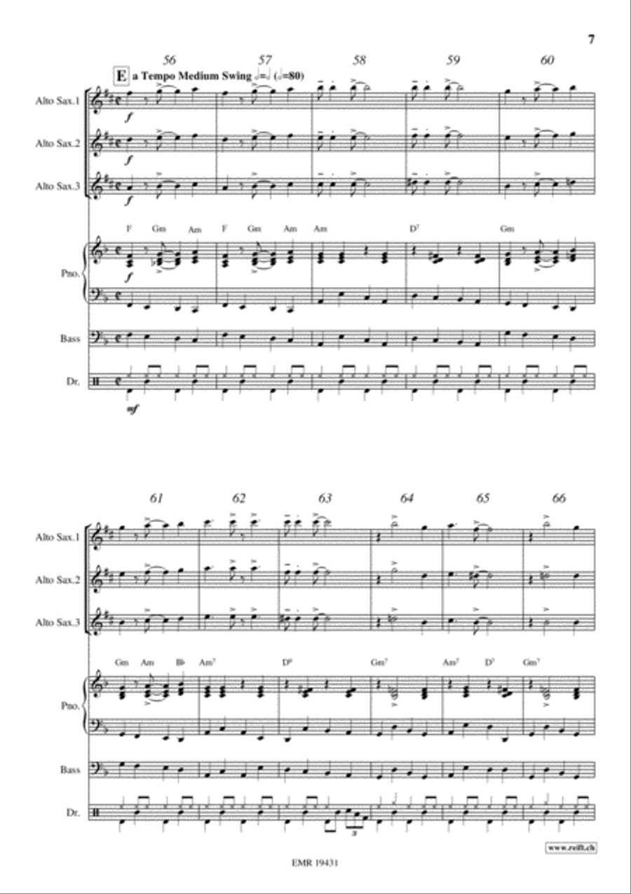 Movie Sequences Movie Sequences Alto Saxophone scores gallery preview page 7