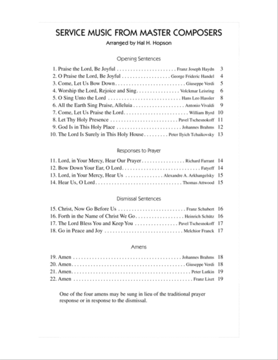Service Music from Master Composers 4-Part scores gallery preview page 2