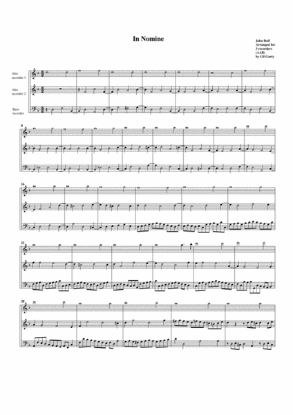 In Nomine a3 (arrangement for 3 recorders)