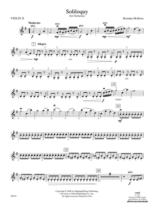 Soliloquy for Orchestra: 2nd Violin