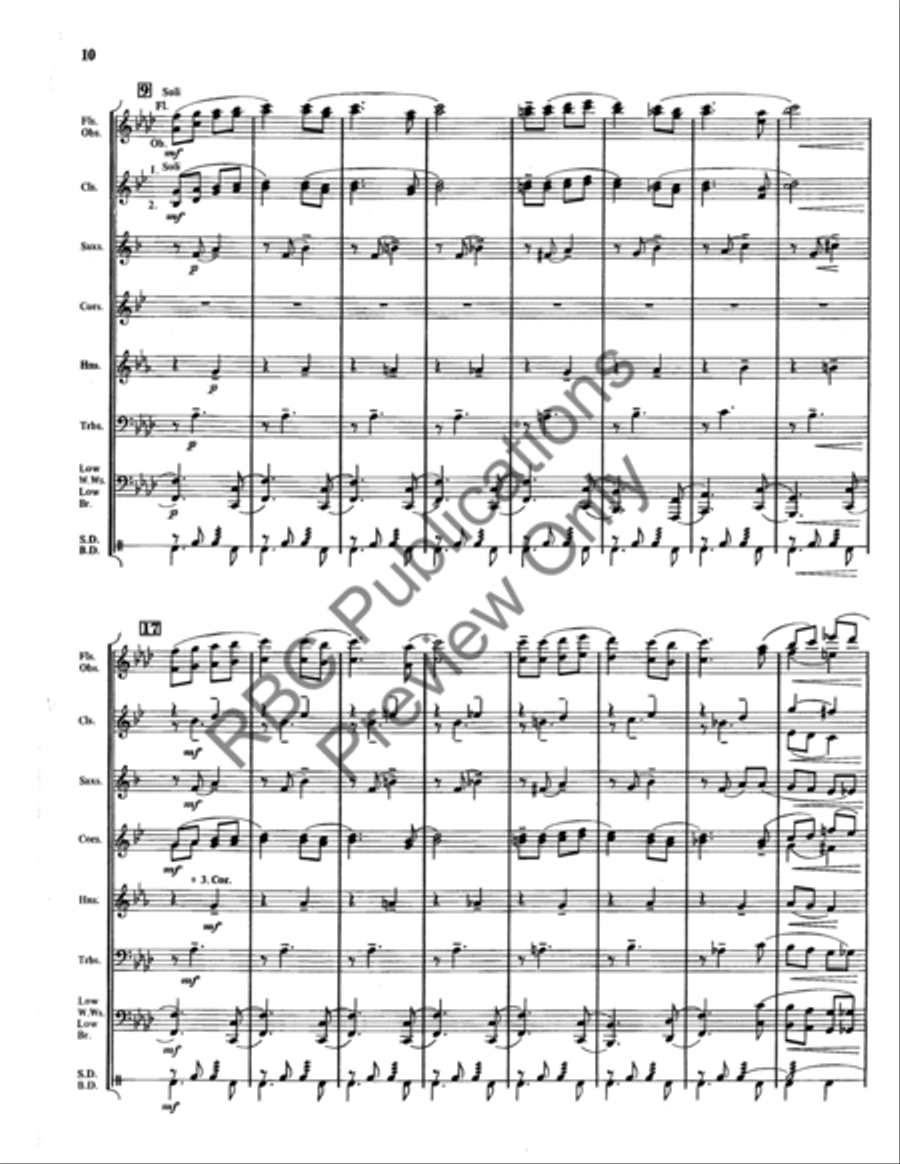 Three Old French Ballads (Score) Concert Band scores gallery preview page 11