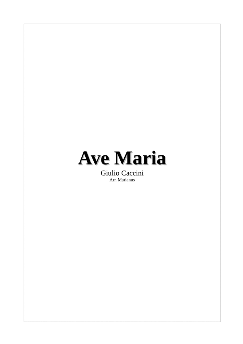 AVE MARIA - CACCINI - Main melody with chords for accompaniment
