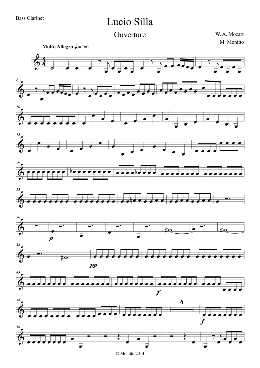 Lucio Silla Ouverture Woodwind Ensemble scores gallery preview page 4