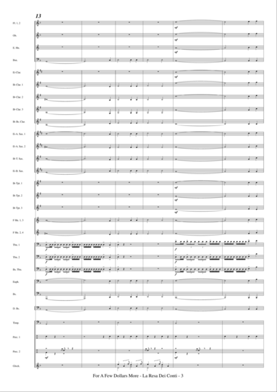 Per Qualche Dollaro In Piu' Concert Band scores gallery preview page 6