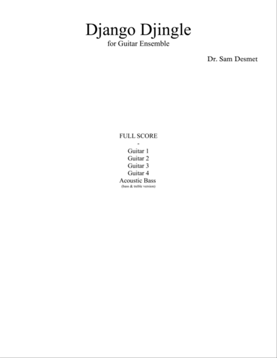 Django Djingle for Guitar Ensemble image number null