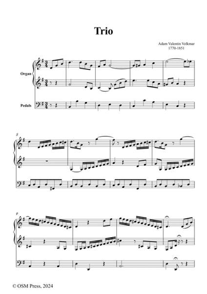 Volkmar-Trio,in G Major,for Organ image number null