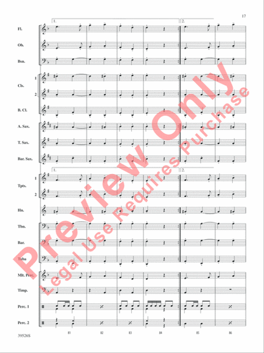 Korobushka Korobushka Concert Band scores gallery preview page 17