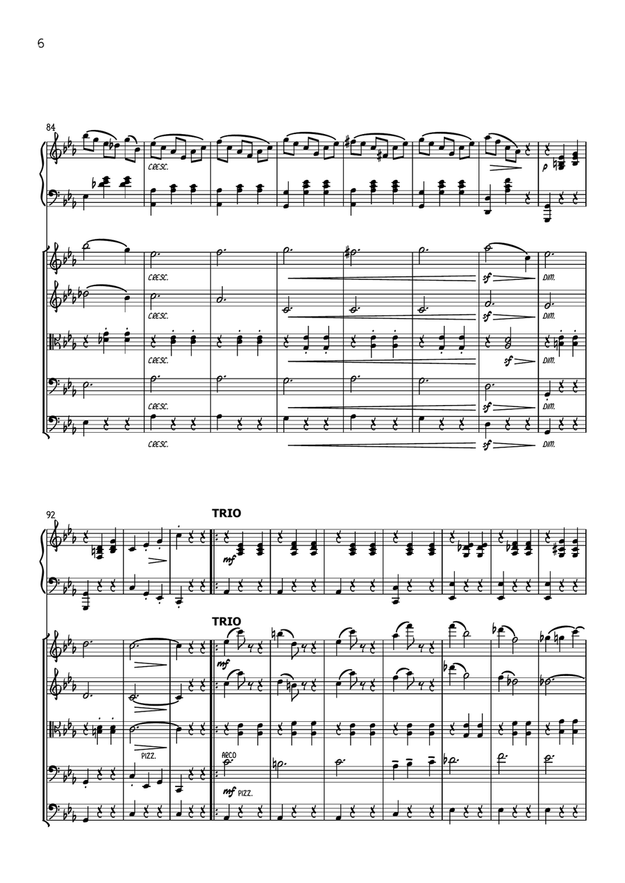 Songe d`automne String Orchestra scores gallery preview page 6
