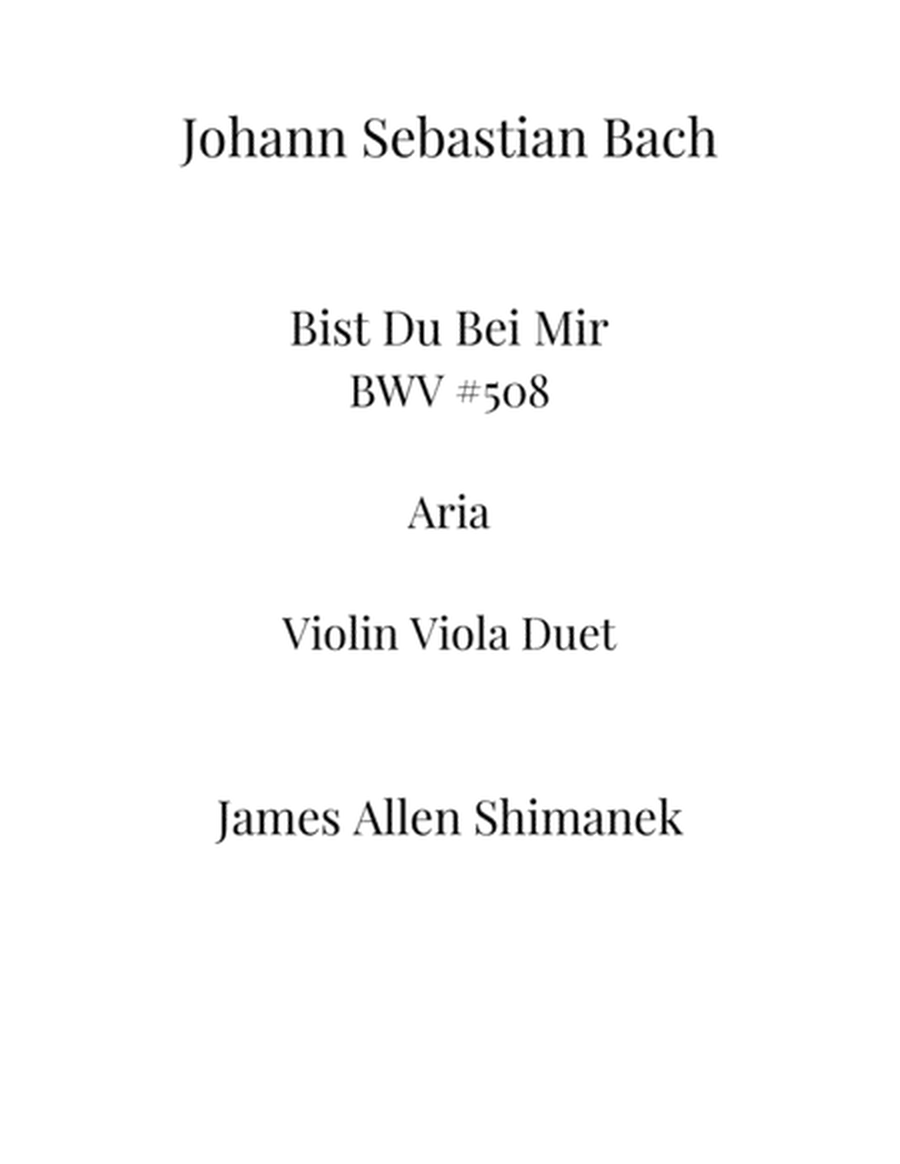 Bist Du Bei Mir BWV 508 image number null