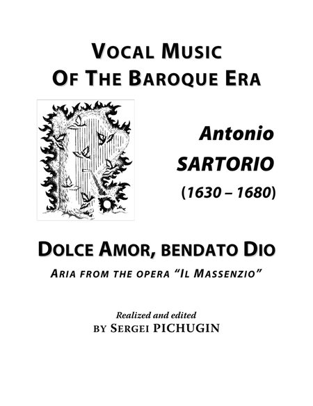 SARTORIO Antonio: Dolce Amor, bendato Dio, aria from the opera "Il Massenzio", arranged for Voice an image number null