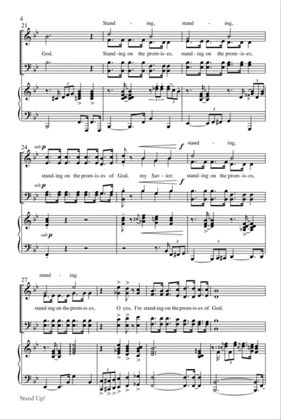 Stand Up! 4-Part scores gallery preview page 4