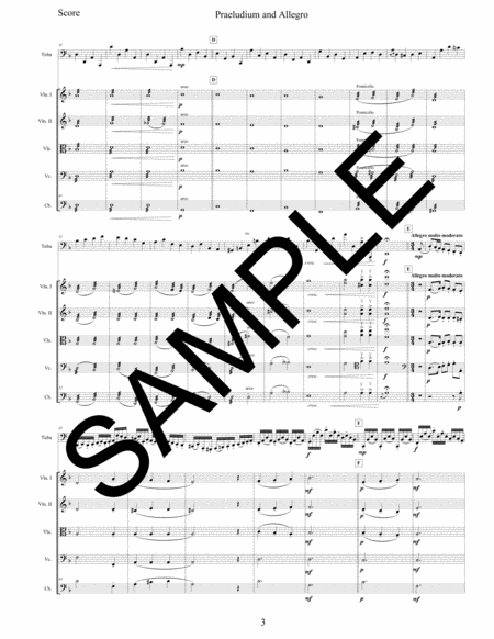 Praeludium & Allegro for Solo Tuba and String Orchestra image number null