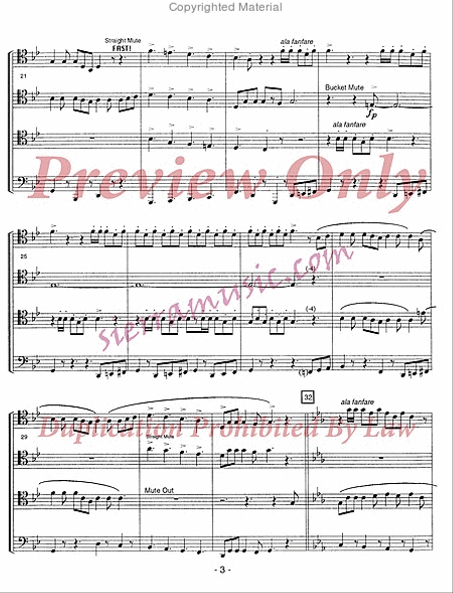 Impression Of A Parade Trombone Quartet scores gallery preview page 4