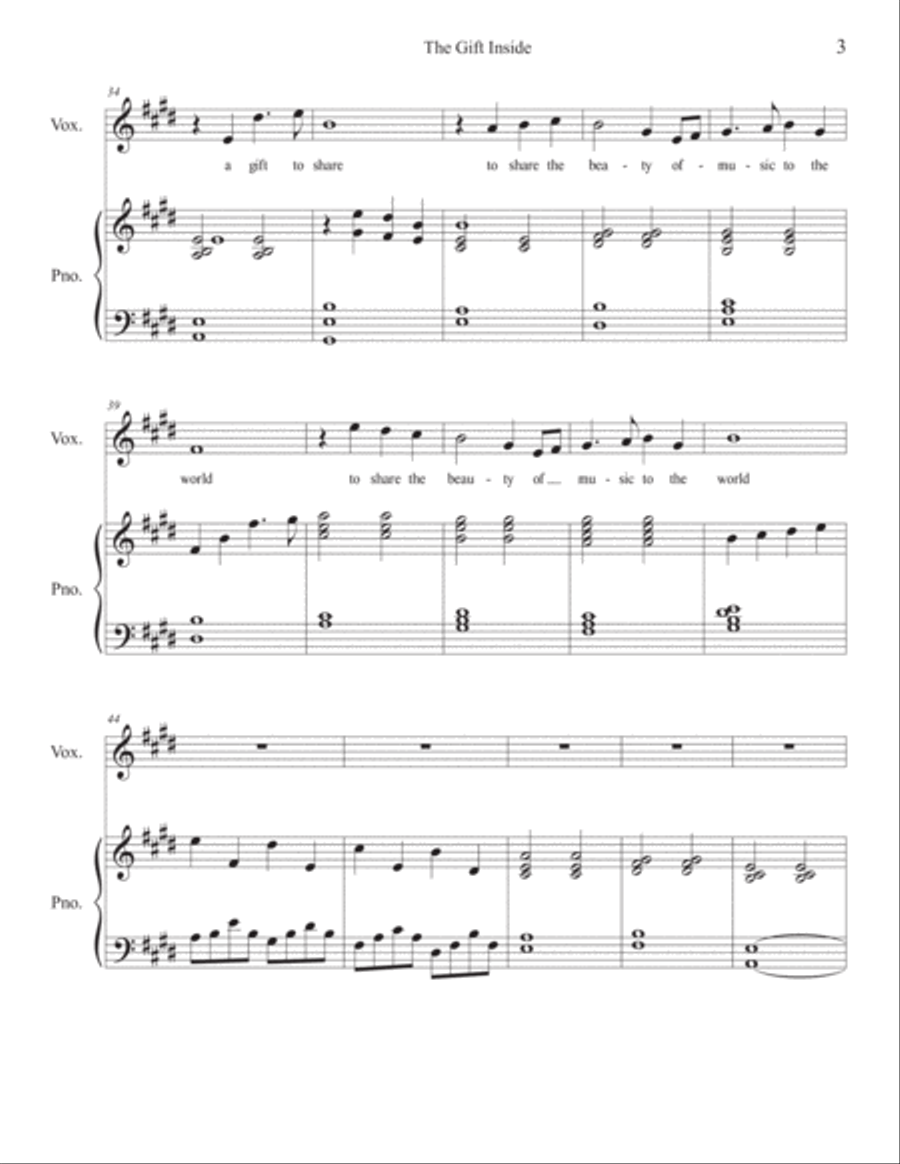 The Gift Inside Voice scores gallery preview page 3