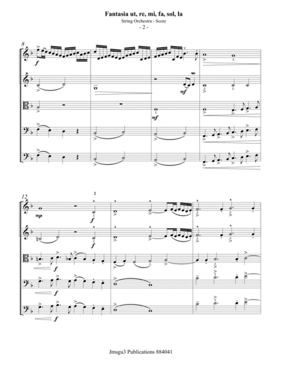 Sweelinck: Fantasia Ut, re, mi, fa, sol, la for String Orchestra image number null