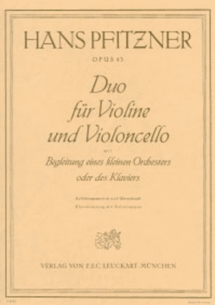 Duo fur Violine und Violoncello mit Orchester