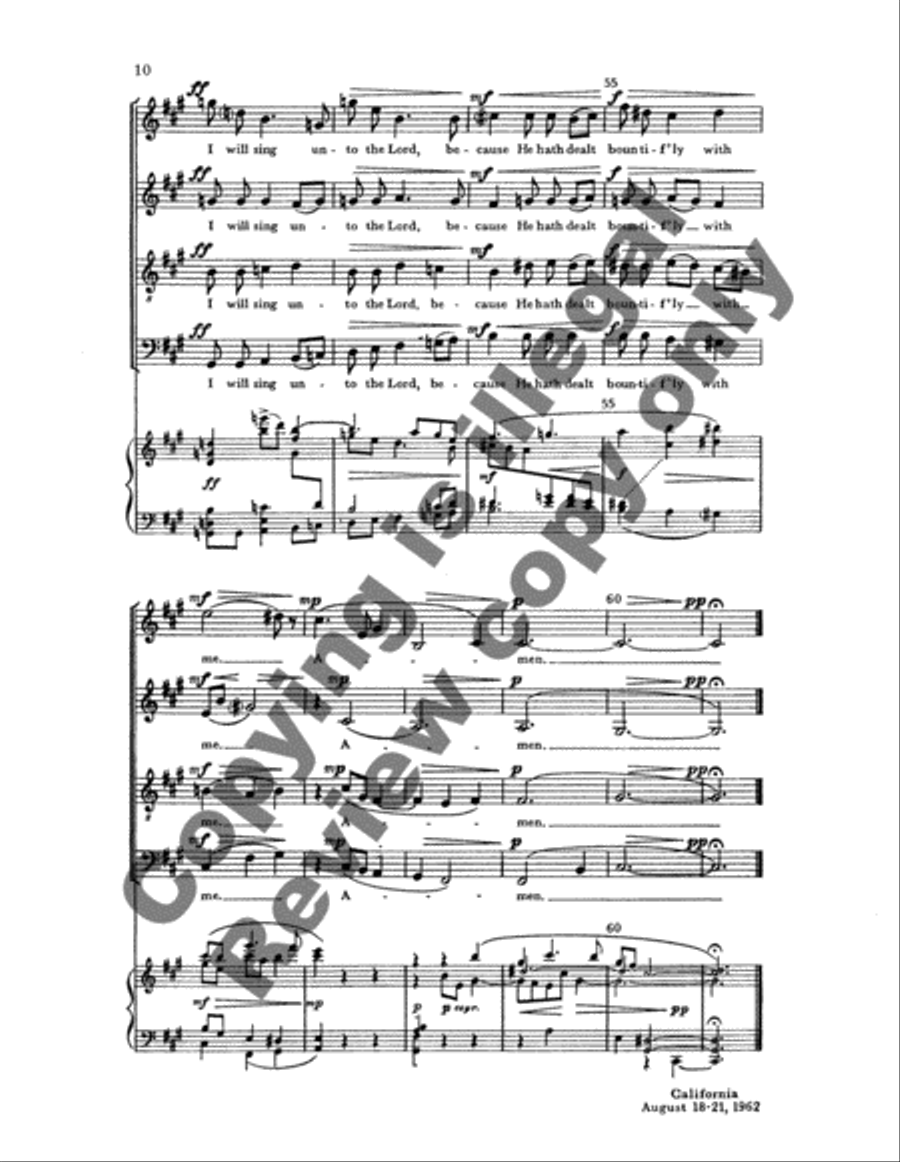 Two Psalms and a Proverb: 3. How Long Wilt Thou Forget Me, O Lord 4-Part scores gallery preview page 12