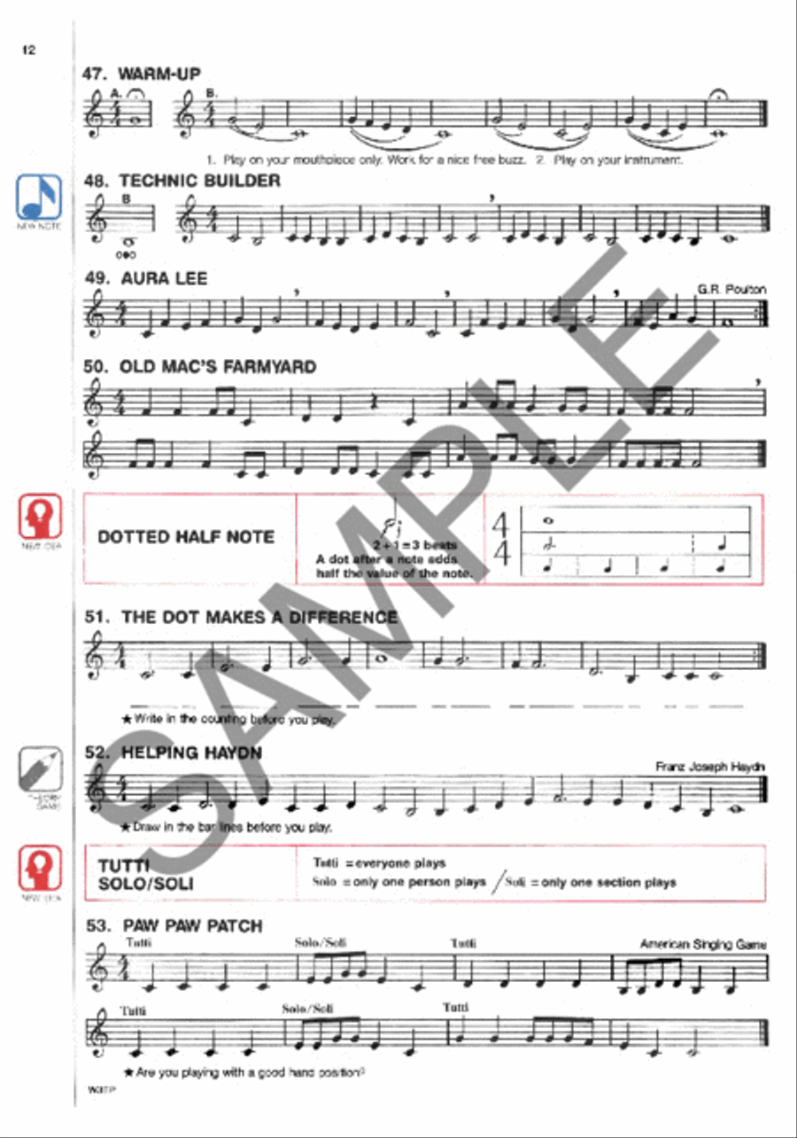 Best in Class, Book 1 - Bb Cornet/Trumpet Concert Band Methods scores gallery preview page 2