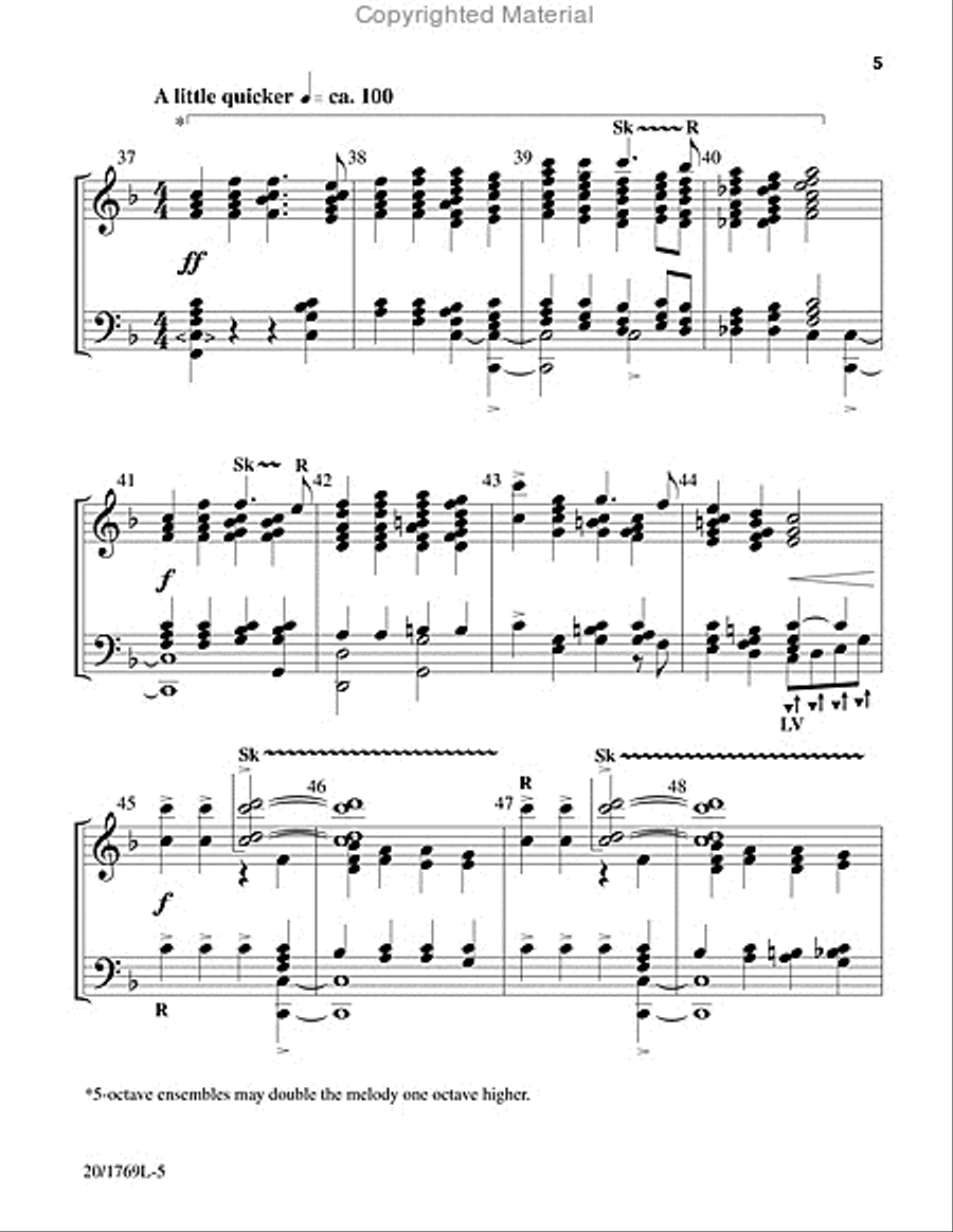 Christ Is Born in Bethlehem 5-Octaves scores gallery preview page 5