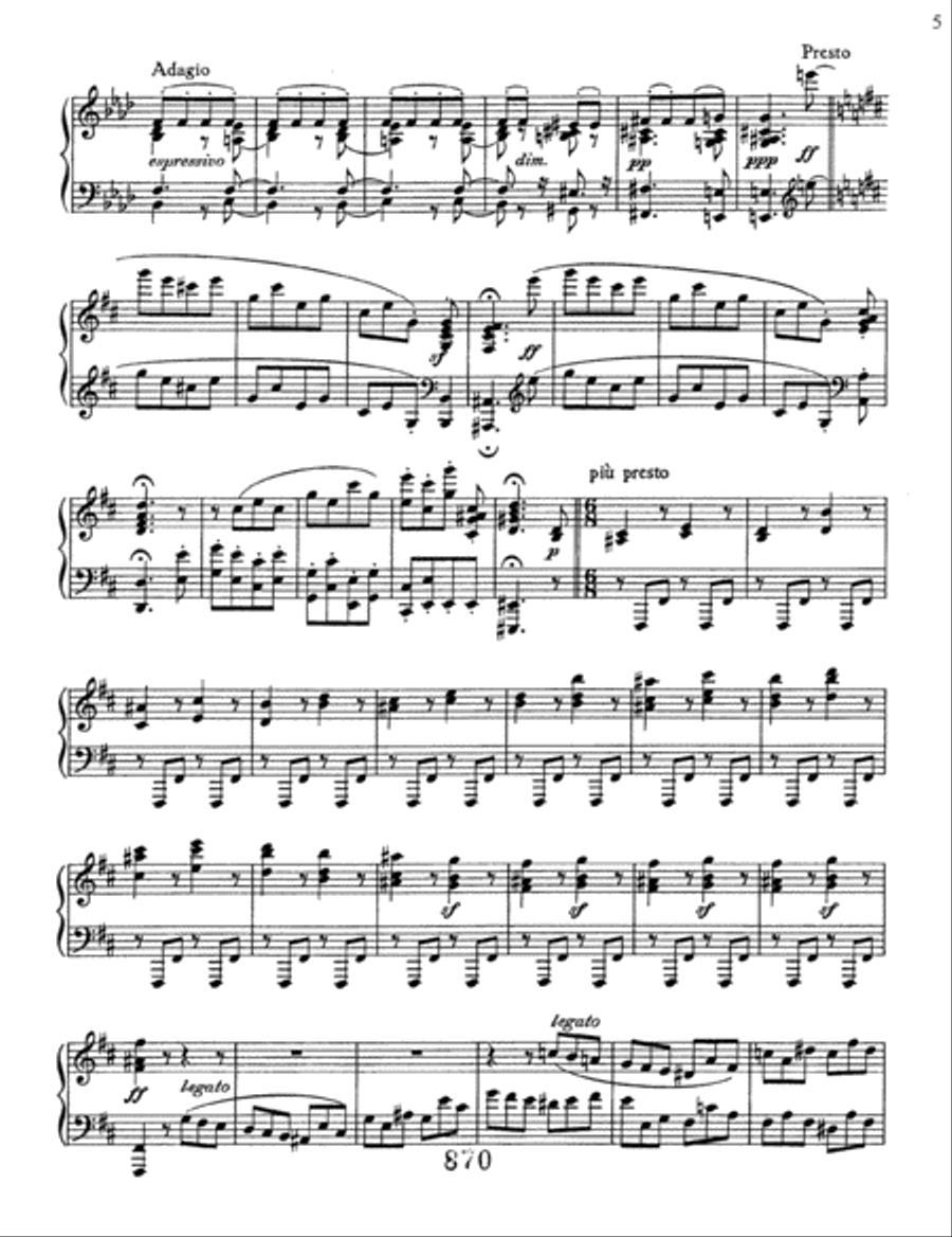 Fantasia In G Minor/B-flat Major, Op. 77 Piano Solo scores gallery preview page 5