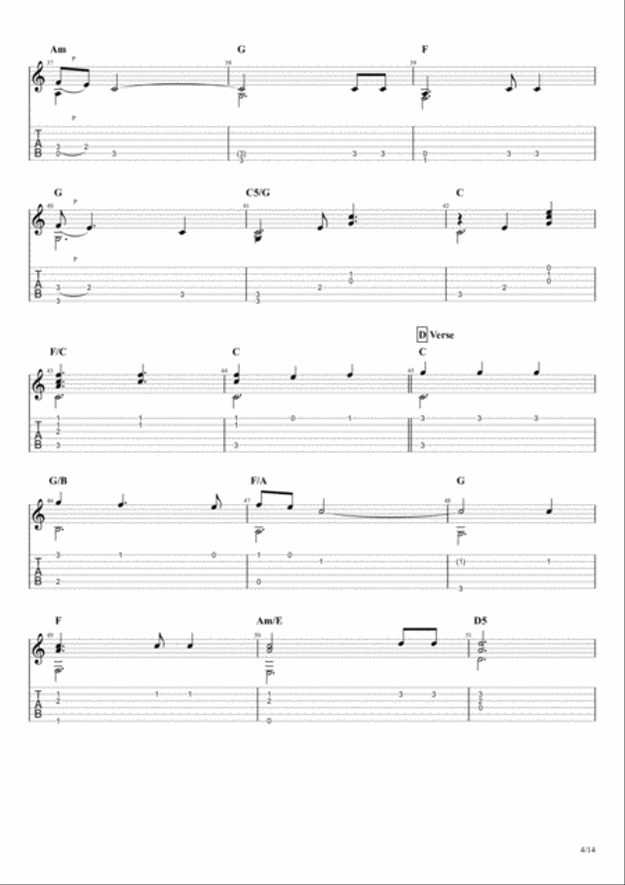 Piano Man Electric Guitar scores gallery preview page 4