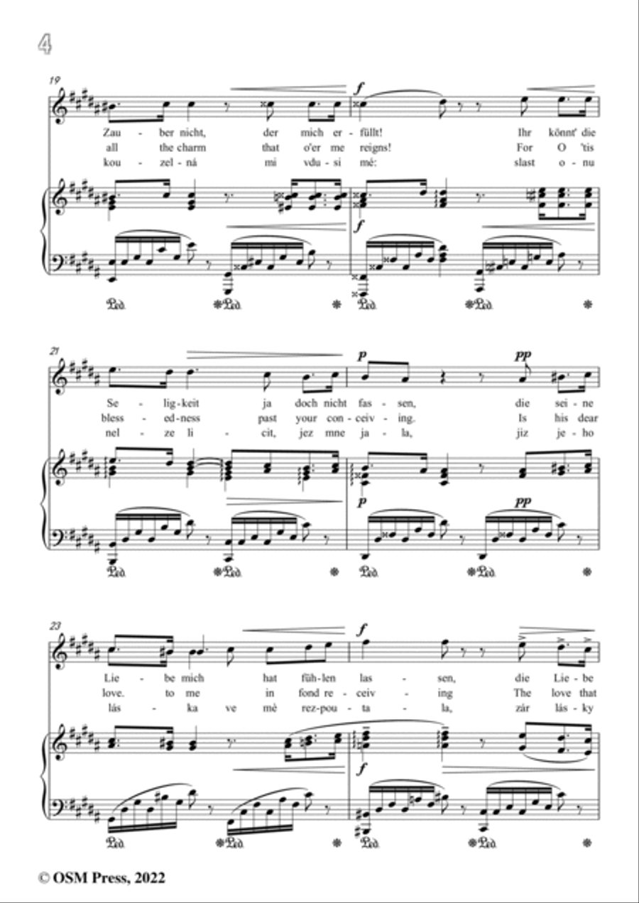 Dvořák-Lasst mich allein,in B Major,Op.82 No.1,from 4 Songs,for Voice and Piano Voice Solo scores gallery preview page 6