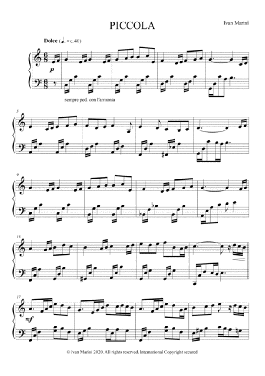 PICCOLA - for Piano solo image number null