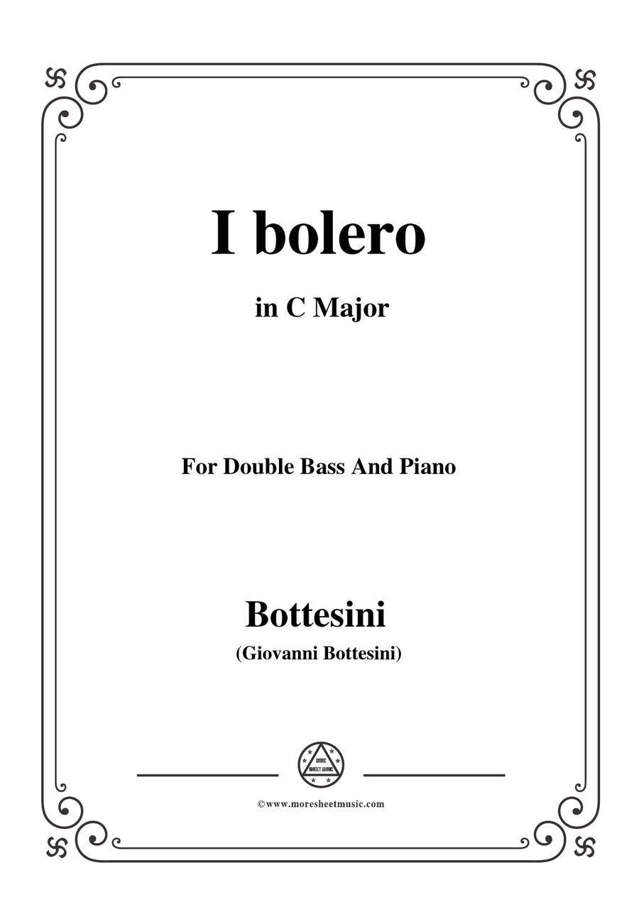 Bottesini-I bolero, for Doublebass and Piano in C Major Double Bass scores gallery preview page 1