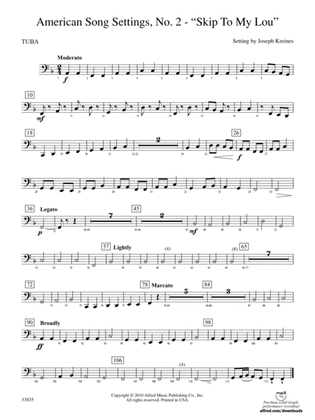 American Song Settings, No. 2: Tuba