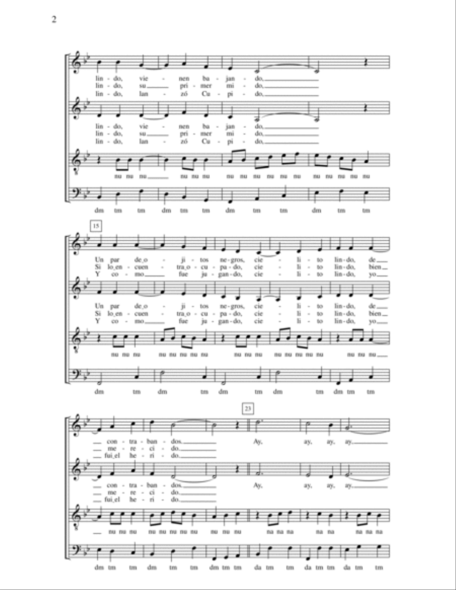 Cielito Lindo 4-Part scores gallery preview page 2