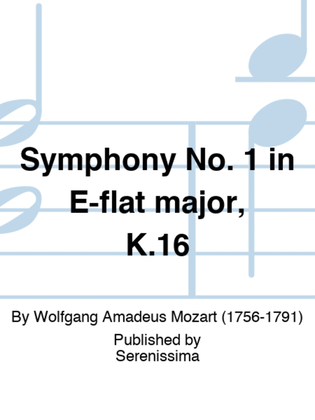 Book cover for Symphony No. 1 in E-flat major, K.16