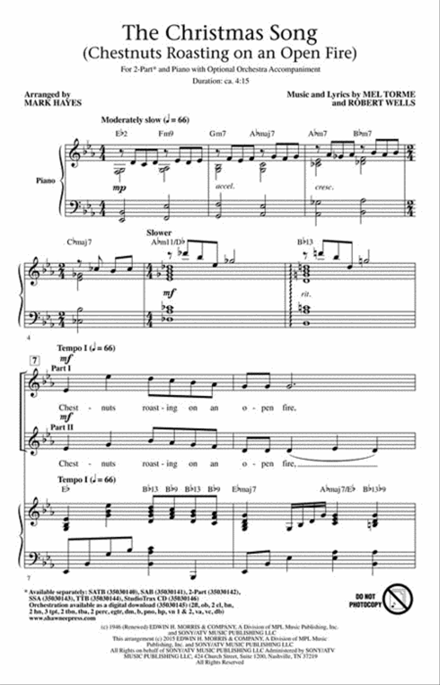 The Christmas Song 2-Part scores gallery preview page 2