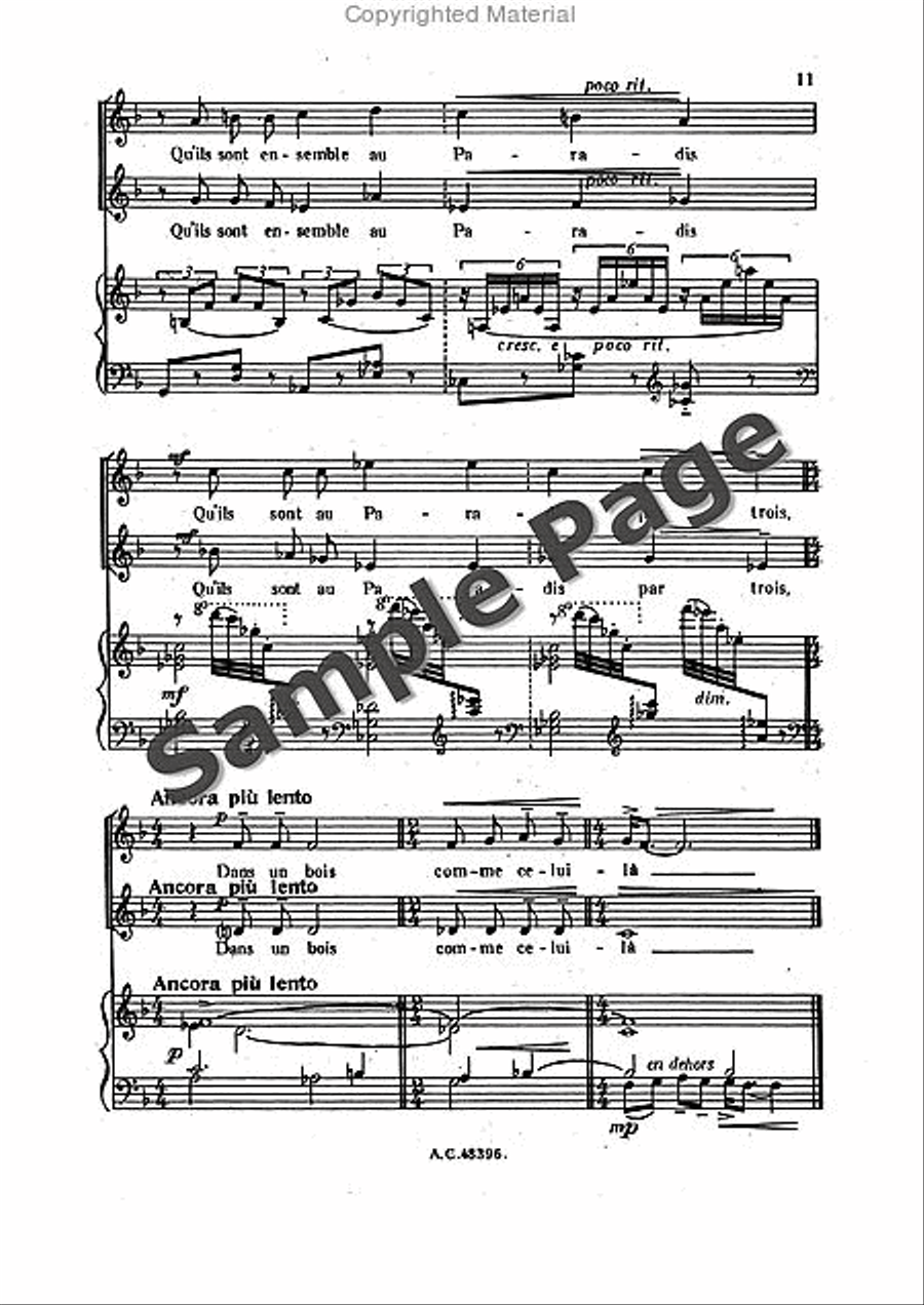 Bernier R Sortileges Ingenus (ep) Women's Choir scores gallery preview page 12