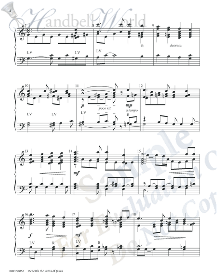 Beneath the Cross of Jesus 3-Octaves scores gallery preview page 2