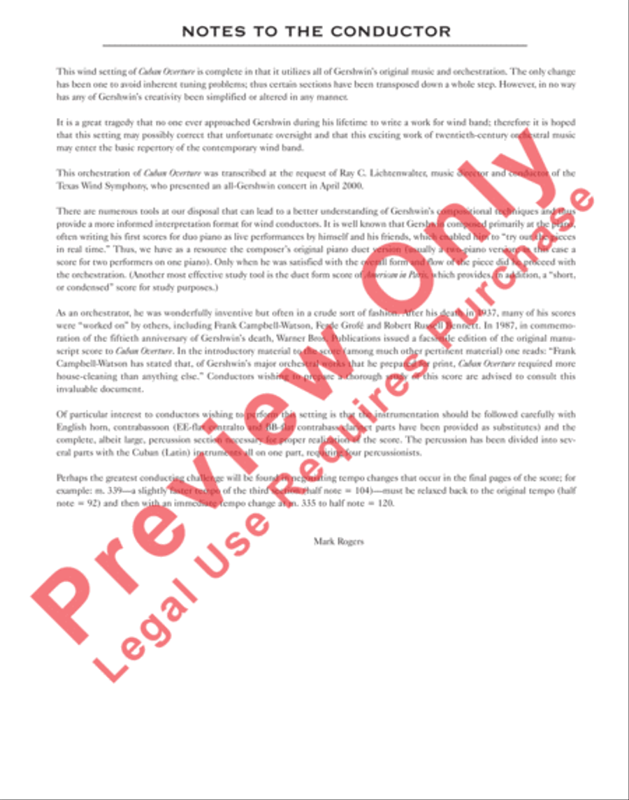 Cuban Overture Cuban Overture Concert Band scores gallery preview page 6