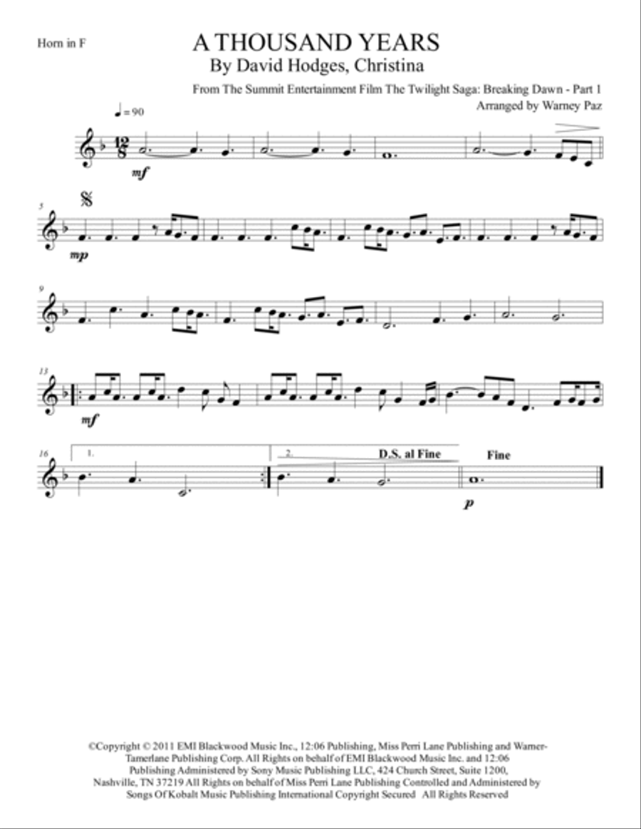 A Thousand Years A Thousand Years Brass Ensemble scores gallery preview page 3
