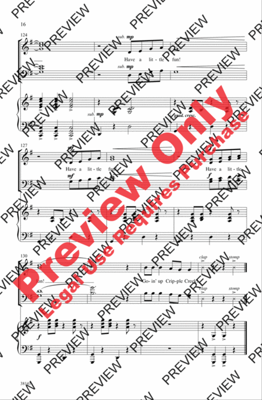 Cripple Creek 4-Part scores gallery preview page 16