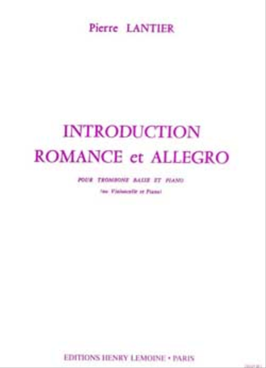 Introduction, Romance Et Allegro Trombone scores gallery preview page 1