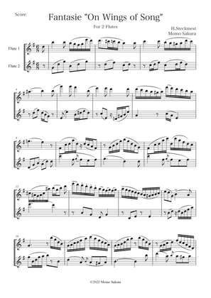 Fantasie "On Wings of Song" for 2 Flutes/ Flute duet