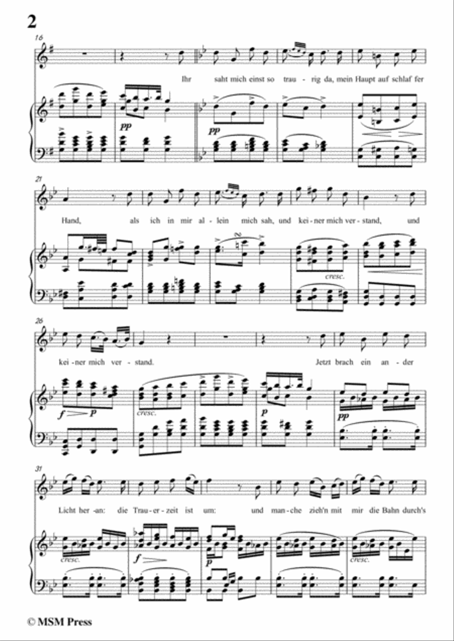 Schubert-Am Fenster,Op.105 No.3,in G Major,for Voice&Piano Voice scores gallery preview page 4