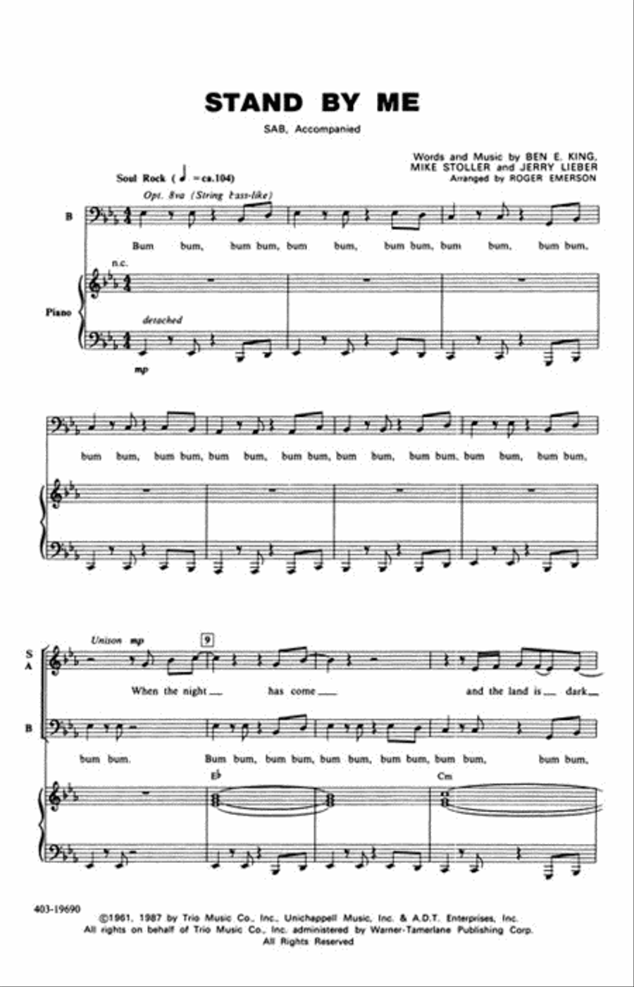 Stand by Me Stand by Me 3-Part scores gallery preview page 2