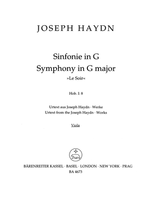 Symphony, No. 8 G major Hob.I:8 'Le Soir'