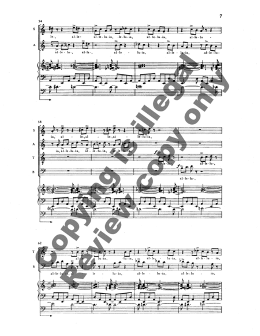 Fanfares: No. 3. Alleluia 4-Part scores gallery preview page 12