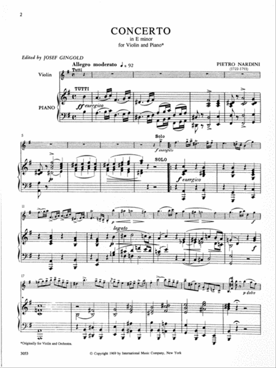 Concerto In E Minor Violin Solo scores gallery preview page 2