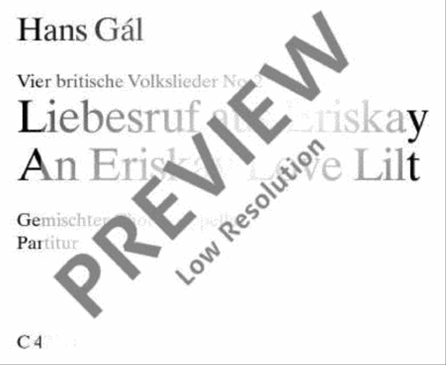 4 British Folk Songs 4-Part scores gallery preview page 2